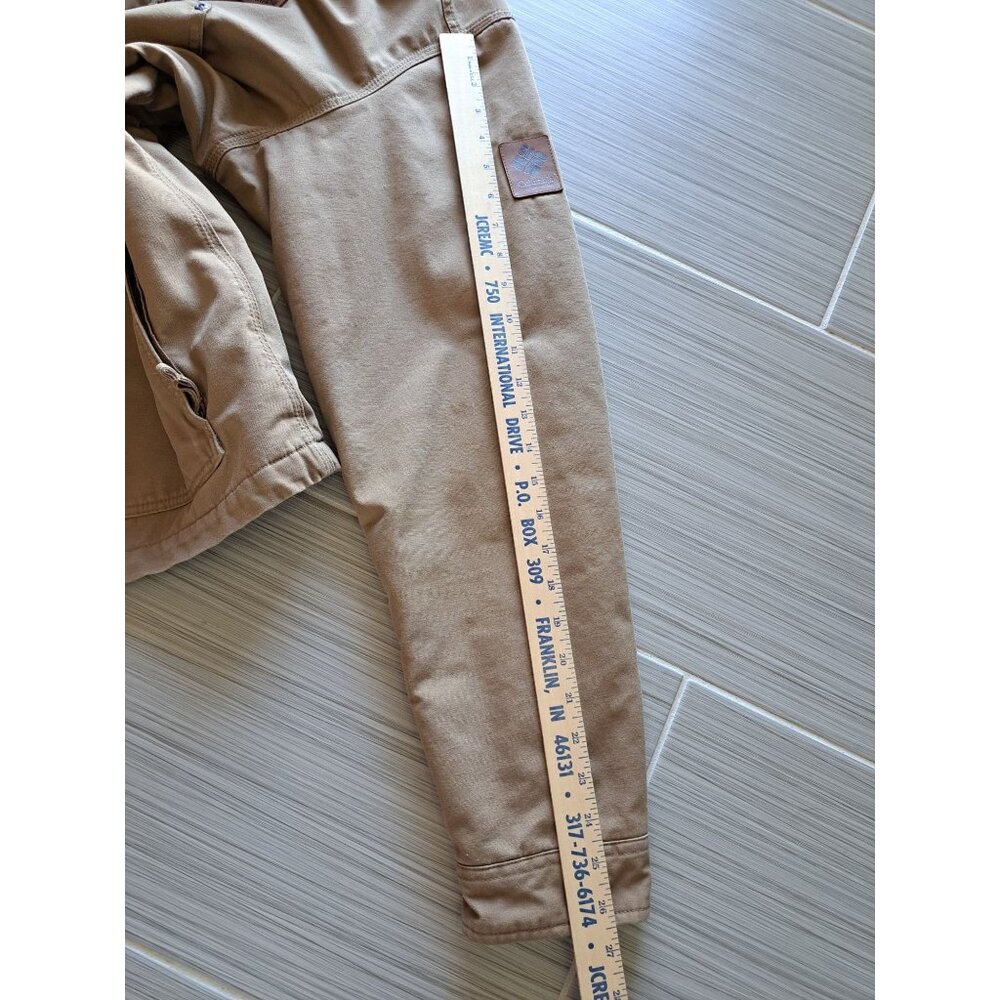 Columbia Mens Canvas Utility Jacket Loma Vista Tan L Corduroy Collar Utility - Picture 8 of 12